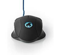 Nedis Gaming Xyaqul - Souris - ergonomique - pour droitiers - optique - 6 boutons - filaire - USB - noir G