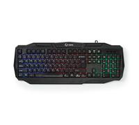 Nedis GKBD100BKUS clavier Gaming USB QWERTY US International Noir