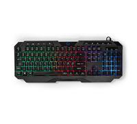 Nedis GKBD110BKND clavier Jouer USB QWERTY Nordique Noir