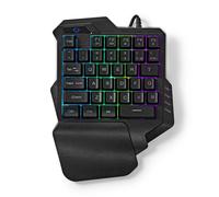 Nedis Clavier gaming filaire GKBDS110BK USB Type-A RGB membrane une main Noir 1,60 m