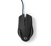 Nedis Souris de jeu GMWD110BK - filaire USB - optique 7200 DPI réglable - 6 boutons - noir