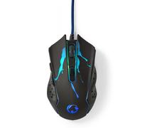 NEDIS Souris de Jeu | Filaire | DPI: 1200/1800 / 2400/3600 dpi | PPP (DPI) réglable | Nombre de Boutons: 6 | Boutons progra