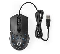 Nedis Gmwd410Bk Gaming Mouse Wired Dpi : 800 / 1200 / 2400 / 3200 / 4800 / 7200 Dpi Adjustable Dpi Nombre de boutons : 7 boutons programmables Droitier 1.50 M Rgb