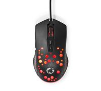 Nedis Souris gaming ergonomique pour droitiers optique 7 boutons filaire USB noire boîte cadeau