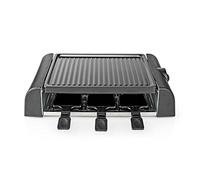 NEDIS Gourmet/Raclette | Gril | 6 Personnes | Spatule | Réglage de la température | Revêtement antiadhésif | Rectangle