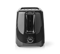 Nedis Grille-pain avec 2 Fentes et 6 Niveau de Cuisson 700W Noir