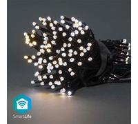 NEDIS Guirlande lumineuse wi-fi intelligente à led blanc chaud à froid 100 led's 20m android / ios Blanc chaud G