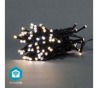 NEDIS Guirlande lumineuse wi-fi intelligente à led blanc chaud à froid 50 led's 20m android / ios Blanc chaud G