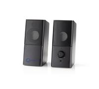 Nedis Haut-parleurs de jeu - Canaux de haut-parleurs : 2.0 - Alimentation par USB - Prise 3.5 mm - 18 W - Sans éclairage - Réglage du volume - Connexions - Sortie : 1x sortie audio 3.5 mm