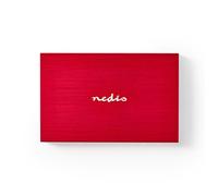 Nedis HDDE25310RD Boîtier de disques de stockage Boîtier disque dur/SSD Rouge 2.5