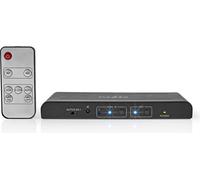 Nedis HDMI Extractor - 2x HDMI In - TosLink femelle / 1x HDMI Out / 2x RCA / 3.5 mm - Résolution maximale : 4K@60Hz - 18 Gbps - Métal - Anthracite - Box