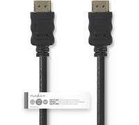 Nedis High Speed HDMI Cable with Ethernet - HDMI mâle - HDMI mâle - 4K@30Hz - ARC - 10.2 Gbps - 15.0 m - Rond - PVC - Noir - Suspension