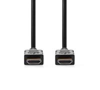 Nedis High Speed HDMI Cable with Ethernet - HDMI mâle - HDMI mâle - 4K@30Hz - ARC - 10.2 Gbps - 20.0 m - Rond - PVC - Noir - Suspension
