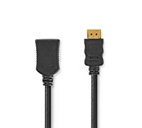 Nedis High Speed HDMI Cable with Ethernet - HDMI mâle - sortie HDMI - 4K@30Hz - 10,2 Gbps - 3,00 m - rond - PVC - noir - étiquette
