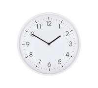 Nedis Horloge Murale 30 cm Mouvement Silencieux Cadre Léger Blanc