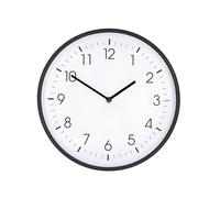 Nedis Horloge Murale 30 cm Mouvement Silencieux Cadre Léger Blanc / Noir