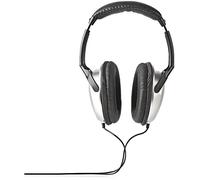 Nedis Écouteurs HPWD1201BK circum-auraux filaires jack 3,5 mm noir, argent