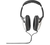 Nedis Écouteurs HPWD1201BK circum-auraux filaires jack 3,5 mm noir, argent