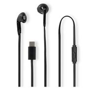 Nedis HPWD4024BK casque Avec fil Ecouteurs Appels/Musique/Sport/Au quotidien USB Type-C Noir