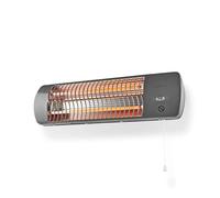 Radiateurs de Salle de Bain 1200 W Thermostat Réglable 2 Modes de Chaleur X4 Gris Nedis HTBA10GY