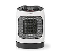 Nedis HTFA19WT | Chauffage soufflant céramique PTC | 1000/2000 W | 2 niveaux de chaleur | Thermostat réglable | Oscillation | Protection surchauffe et basculement | Blanc