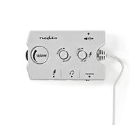 NEDIS Interrupteur audio analogique 2 x fiche 3,5 mm 3 x 3,5 mm femelle 2,5 mm Ivoire noir
