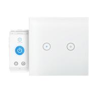 Nedis Interrupteur Mural Connecté Wi-Fi 2.4GHz 300W pour Deux Lampes Blanc
