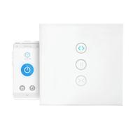 Nedis Interrupteur Mural Wi-Fi 2.4GHz 300W pour Volet et Rideau Blanc