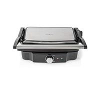 Nedis KAGR131FSR Contact Grill 1500 W 27.8 X 17 Cm Regelbare Temperatuur Kunststof/Roestvrij Staal
