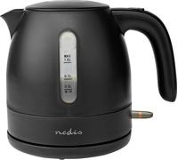 NEDIS Bouilloire électrique, 1.0 l, Rotatif à 360 degrés, Élément Chauffant dissimulé, Contrôleur Strix, Protection Contre l'ébullition KAWK300EBK