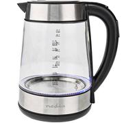 Nedis Bouilloire KAWK320EGS – Argentée, transparente – Contenance 1,7 l