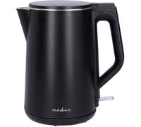 Nedis Bouilloire électrique KAWK361EBK 1,5 L Plastique 2200 W Rotatif Contrôleur Strix Noir