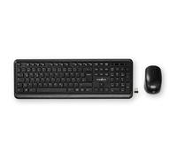 Nedis Kbmcw100Bkde Mouse And Keyboard - Set Wireless Mouse And Keyboard Connection : Usb 800 / 1200 / 1600 Dpi Adjustable Dpi Qwertz German