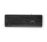 Nedis KBMU200BKND clavier Universel USB QWERTY Nordique Noir