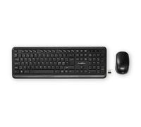 Nedis Ensemble clavier et souris KBMCW100BKND Nordique QWERTY Sans fil USB DPI réglable Noir