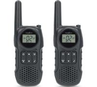 Nedis kit talkie-walkie - 2 combinés - jusqu'à 10 km - canaux de fréquence : 8 - PTT / VOX - jusqu'à 3 heures - sortie casque - noir