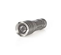 Nedis, lampe de poche LED 5W 330lm IPX5 portée 200m aluminium, gris