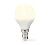Nedis Lbe14G452 Ampoule Led E14 G45 4.9 W 470 Lm 2700 K Blanc Chaud Dépoli 1 Pièce