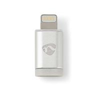 Nedis Lightning-Adapter / Apple Lightning 8-Pin / USB Micro-B femelle / Plaqué or / Rond / Aluminium