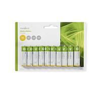 Nedis Lot de 10 Piles alcalines AA 1,5 V