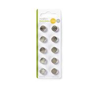 Nedis Piles boutons LR44 – Alcalines 1,5 V – Pack blister de 10