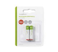 Nedis Piles rechargeables AAA NiMH 1,2V DC 700mAh préchargées Lot de 2