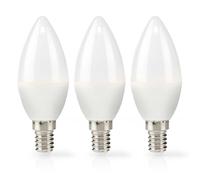 Nedis Lot de 3 Ampoules LED E14 2.8 W 250 lm 2700 K Forme Bougie Blanc [EEK: F]
