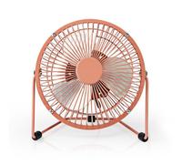Nedis Metal Mini Fan 15cm Diameter USB Powered Vintage Pink