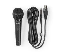 Nedis Microphone Cardioïde Filaire avec Câble Détachable et Interrupteur Noir