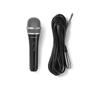 Nedis Microphone filaire MPWD50BK – Plastique/Aluminium – Sensibilité -72 dB ±3 dB – Noir