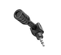 Nedis Mini Microphone Enfichable Jack 3.5mm avec Captation 360 Degrés Noir