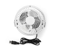 Nedis Mini ventilateur de table 10 cm métal 3W rotatif 1 vitesse blanc