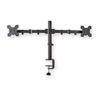 Nedis Mmdos110Bk Support de moniteur pour bureau 2 écrans 15 - 32 &Quot ; 75X75 / 100X100 réglable en rotation et en inclinaison