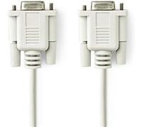 Nedis Modèle du produit : Câble Null Modem D-SUB 9 broches femelle D-SUB 9 broches femelle Plaqué nickel 2.00 m Rond PVC Ivoire Label Ivoire G